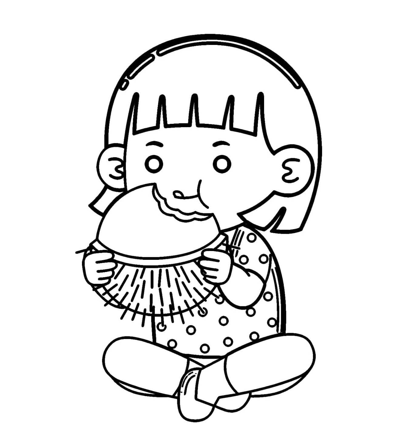 Gadis yang memakan Rambutan