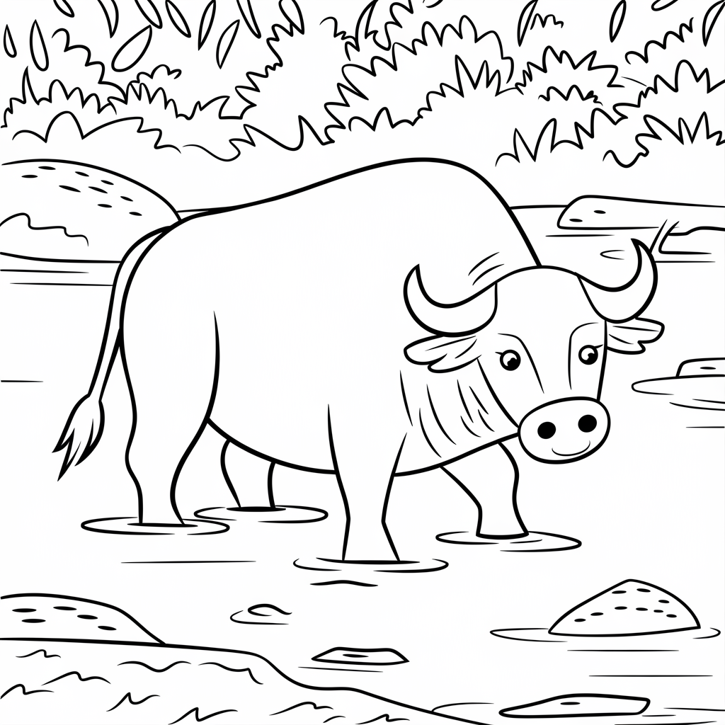 Kerbau sederhana dalam air