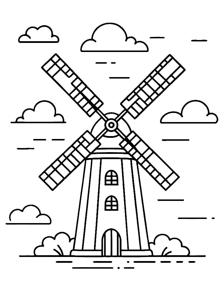 Kincir angin dan awan