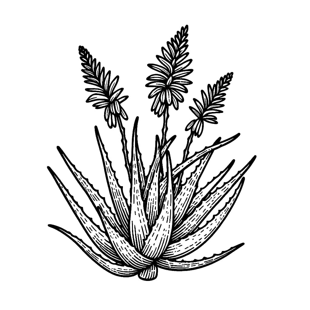 Lidah Buaya dan Bunga