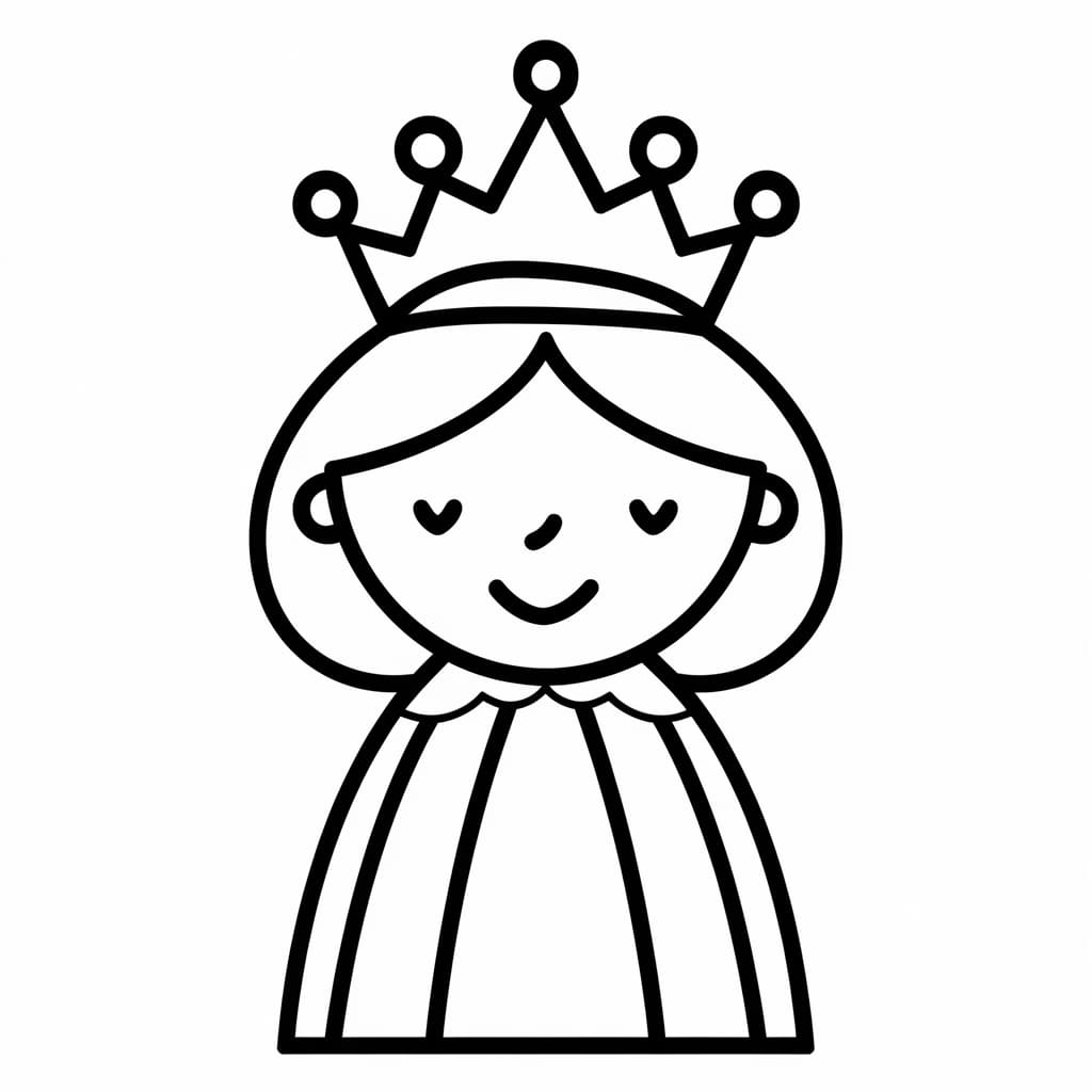 Menggambar ratu sederhana