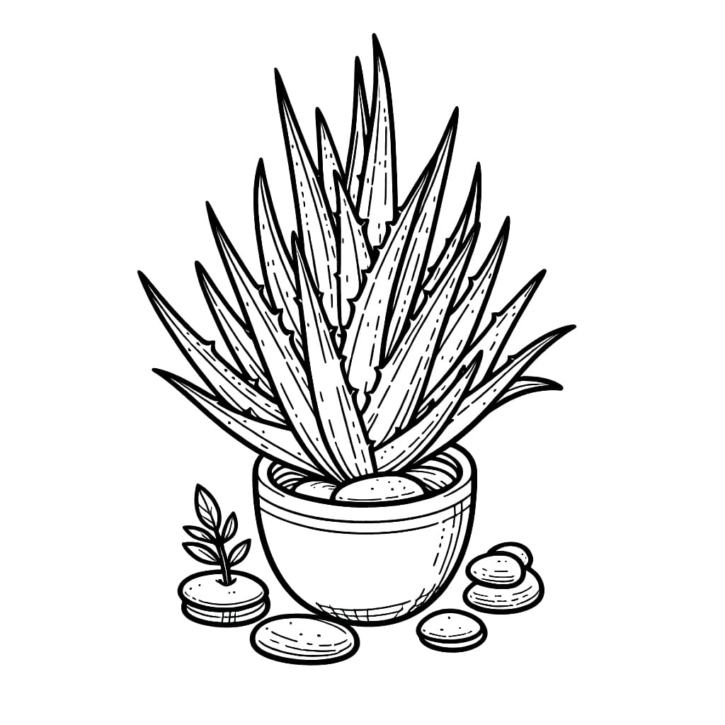 Pot Lidah Buaya Dasar