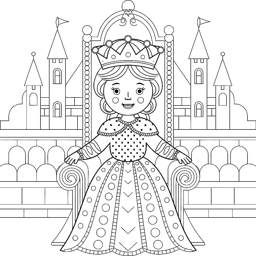 Sang Ratu duduk di atas takhta