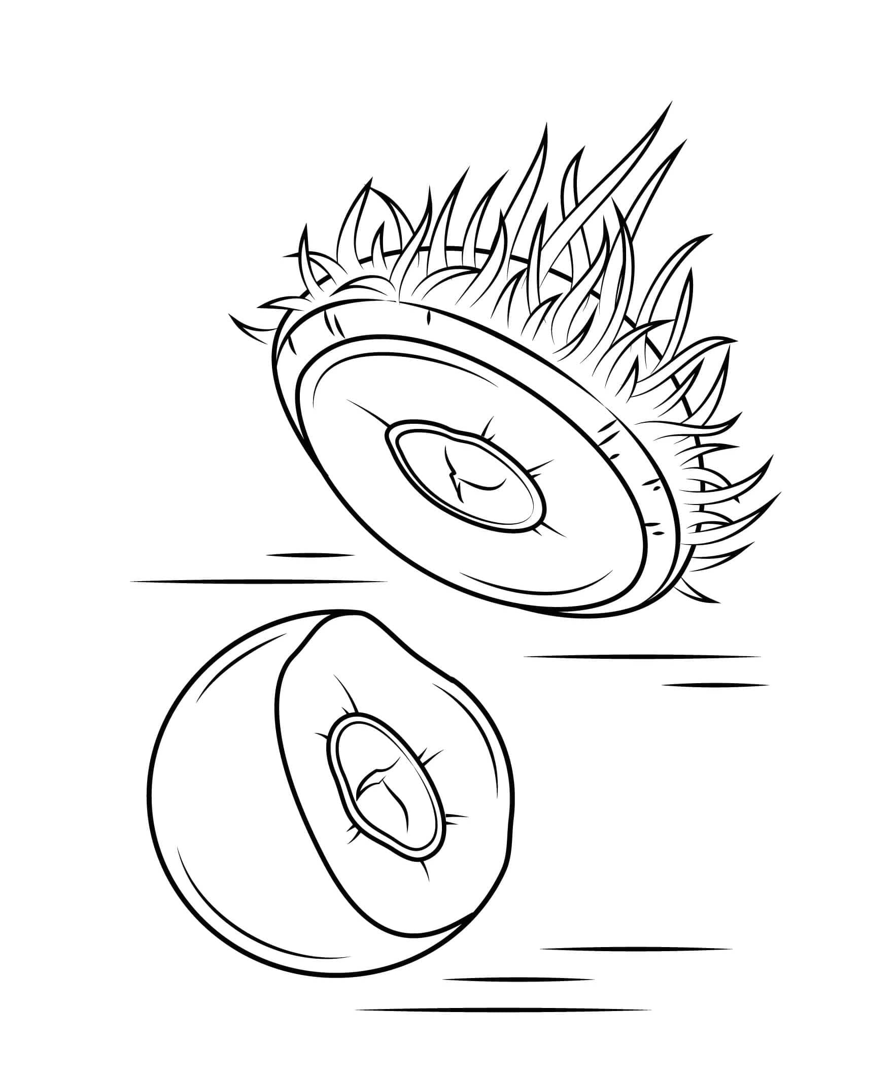 Setengah buah Rambutan