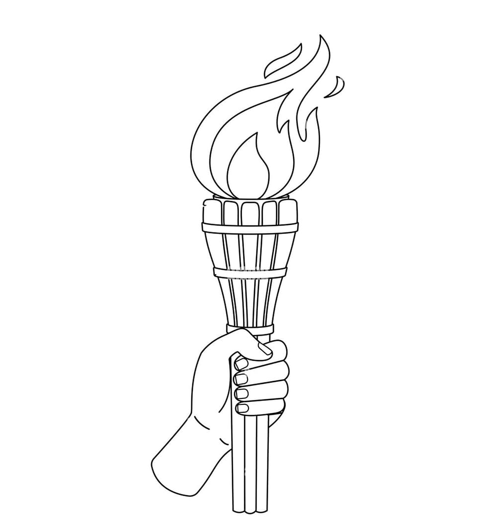 Tangan memegang obor