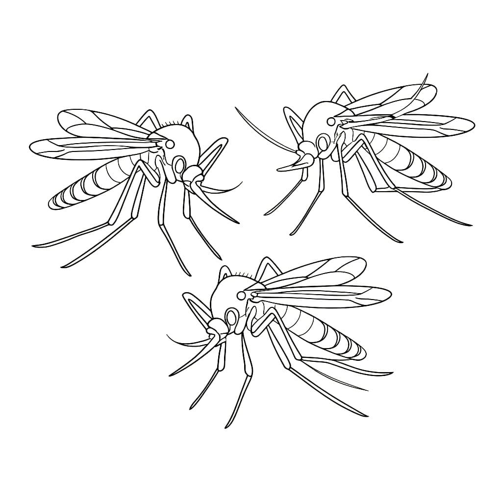 Tiga nyamuk untuk anak-anak