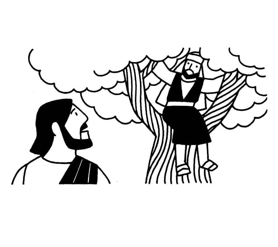 Yesus dan Zakheus di pohon