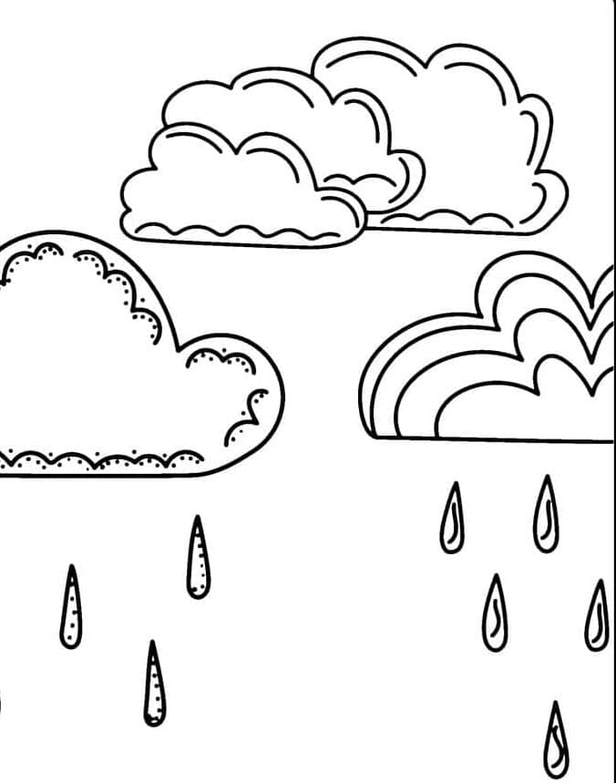 Awan hujan yang lucu bebas