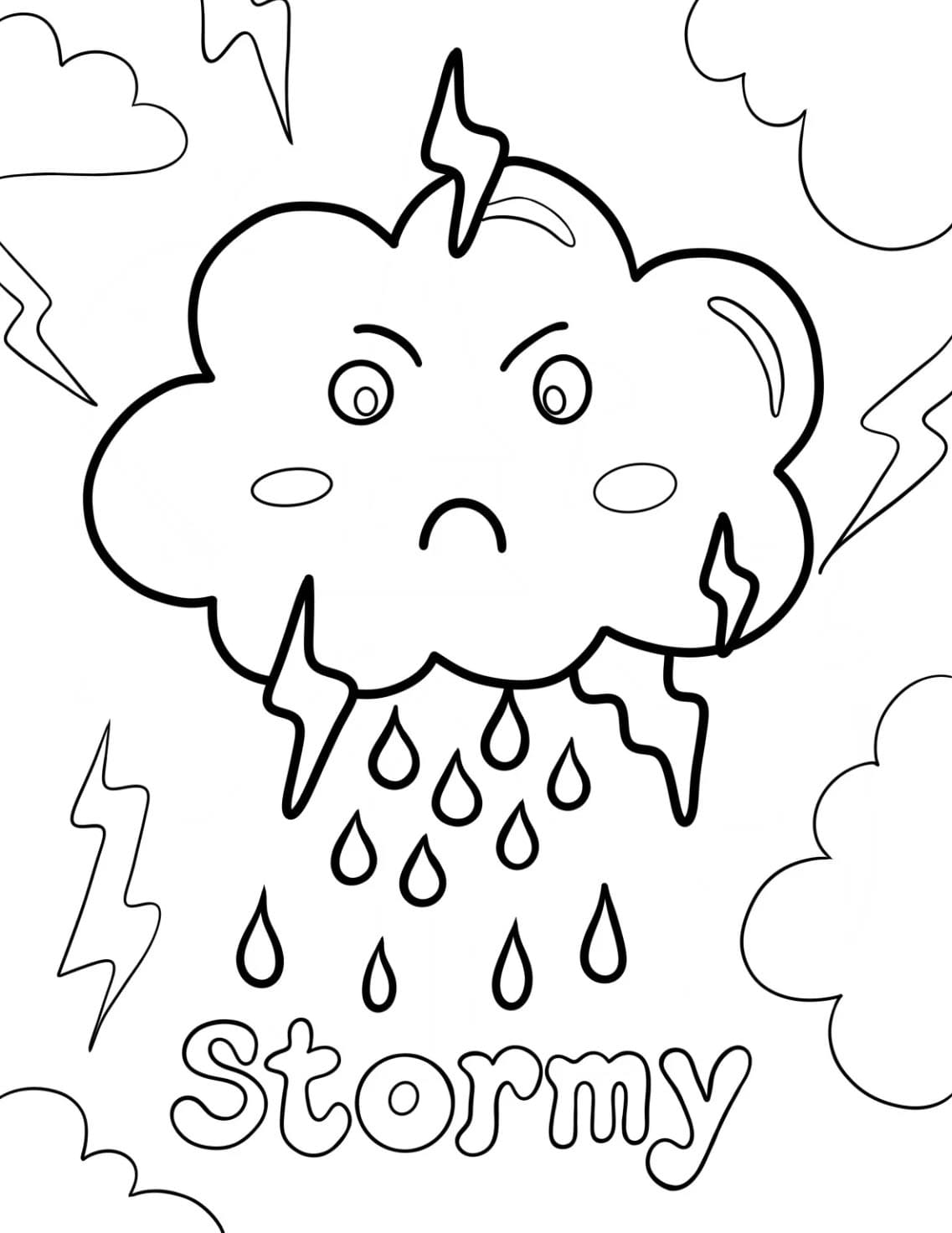 Awan Marah Dengan Hujan