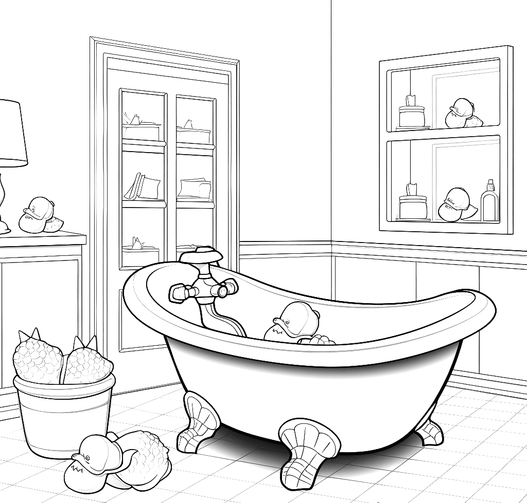 Bebek di Kamar Mandi