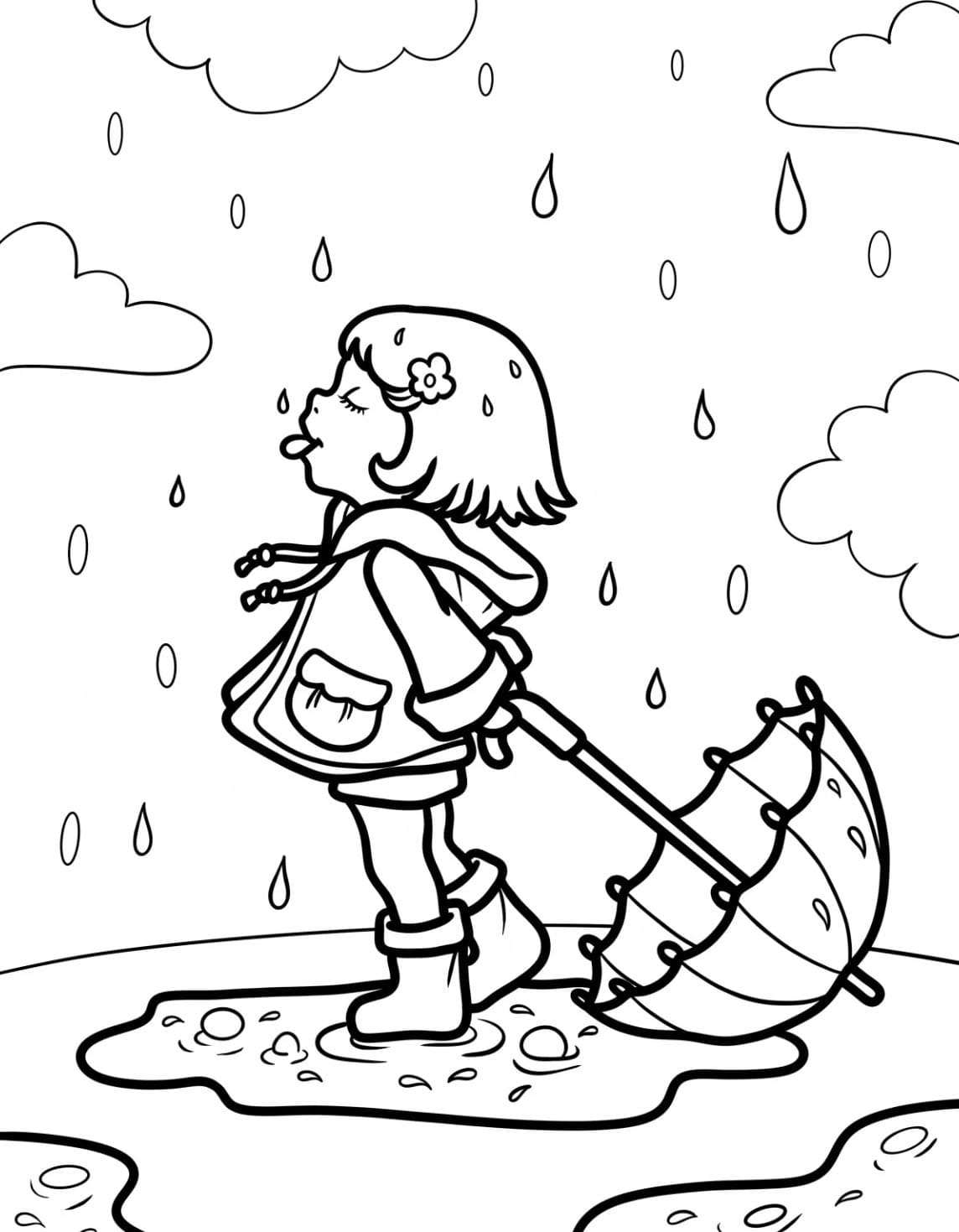 Gadis kecil di Awan Hujan