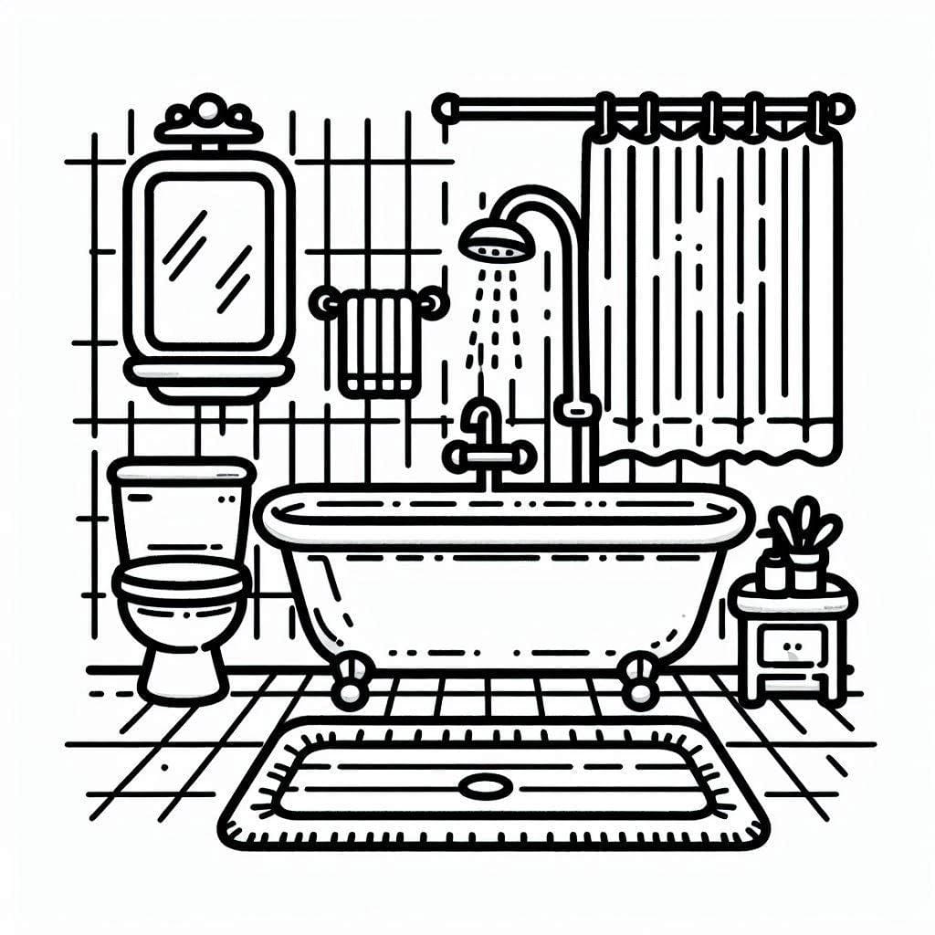 Kamar mandi untuk dicetak gratis