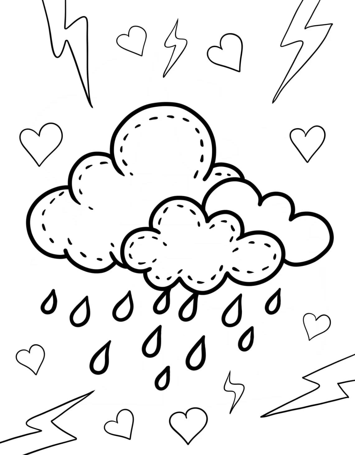 Menggambar awan hujan