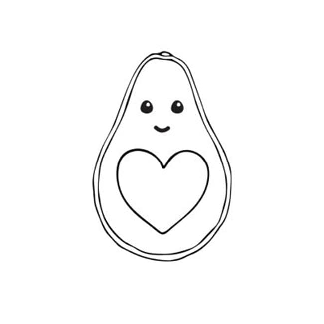 Alpukat dengan Jantung