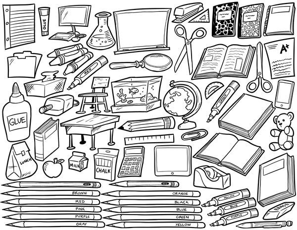 Peralatan Sekolah Dapat dicetak gratis