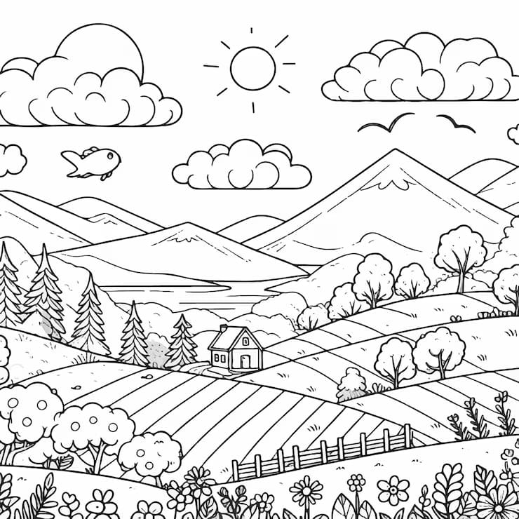 Cetak Pedesaan untuk anak-anak