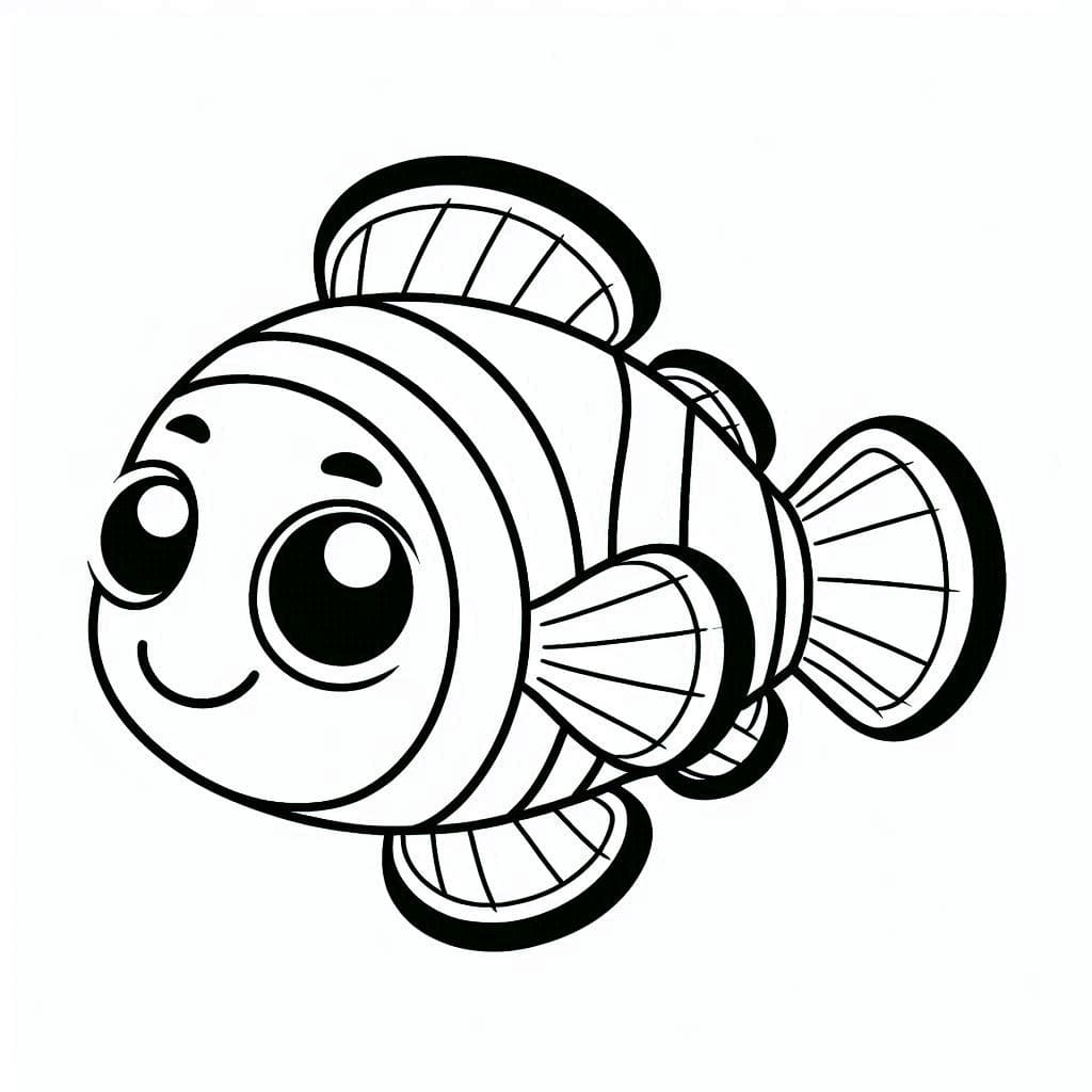 Ikan badut lucu normal