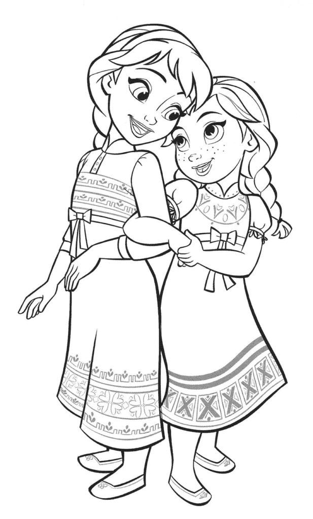 Anna dan Elsa di Masa Kecil