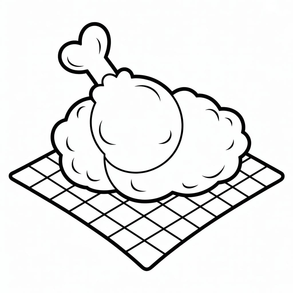 Ayam Goreng gratis untuk dicetak