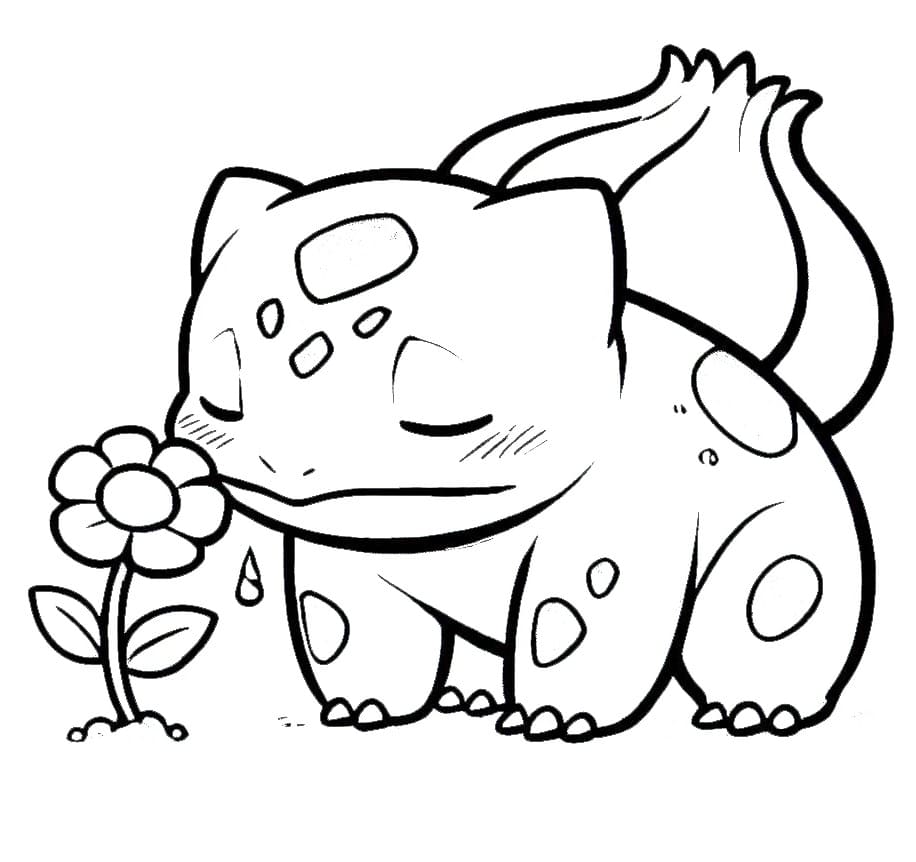 Bulbasaur dengan Bunga
