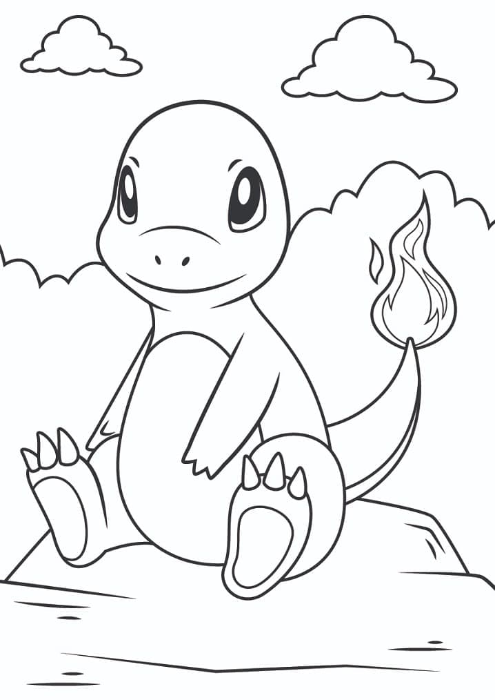 Cetak Charmander untuk anak-anak