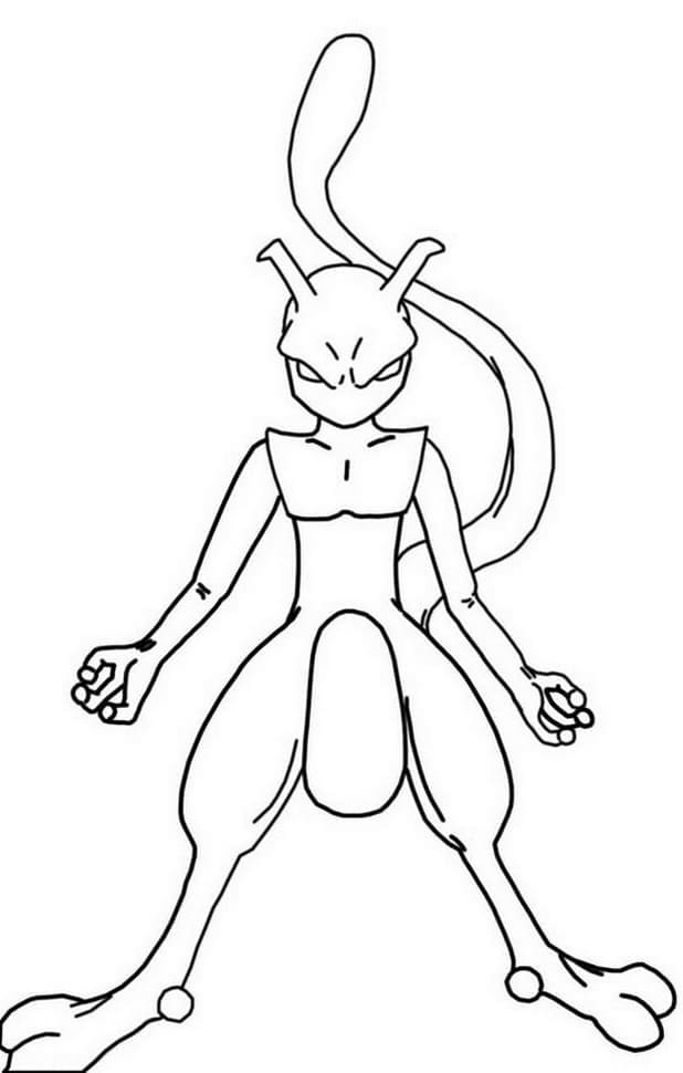 Cetak gratis Mewtwo