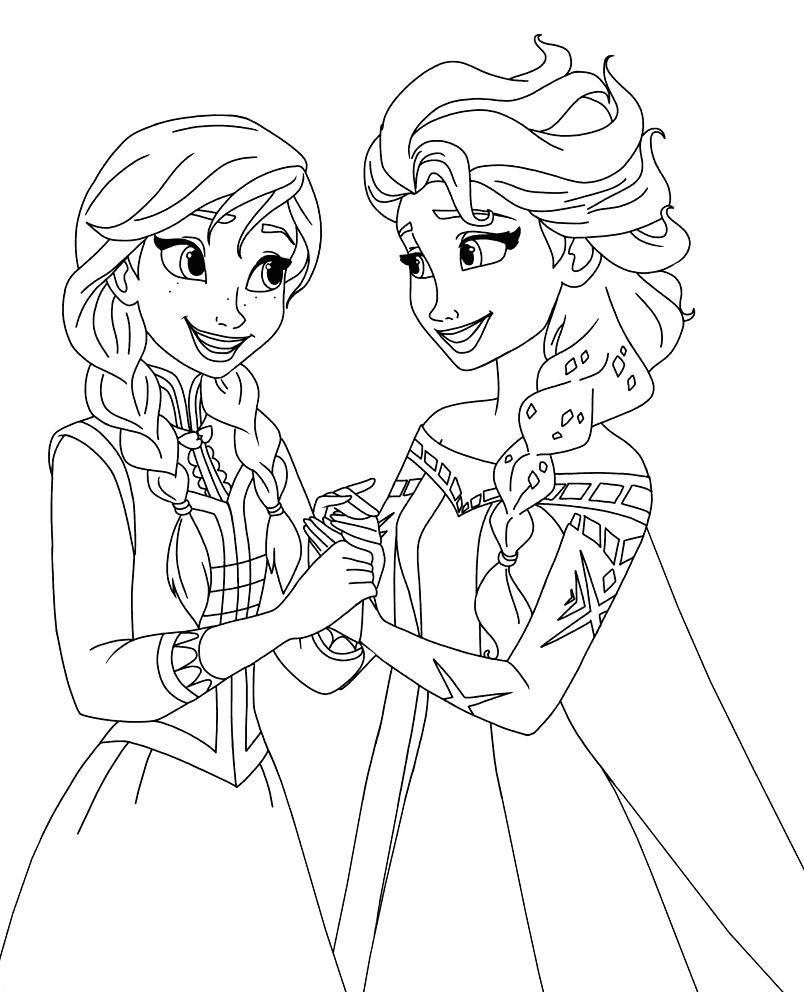 Cetakan Elsa dan Anna