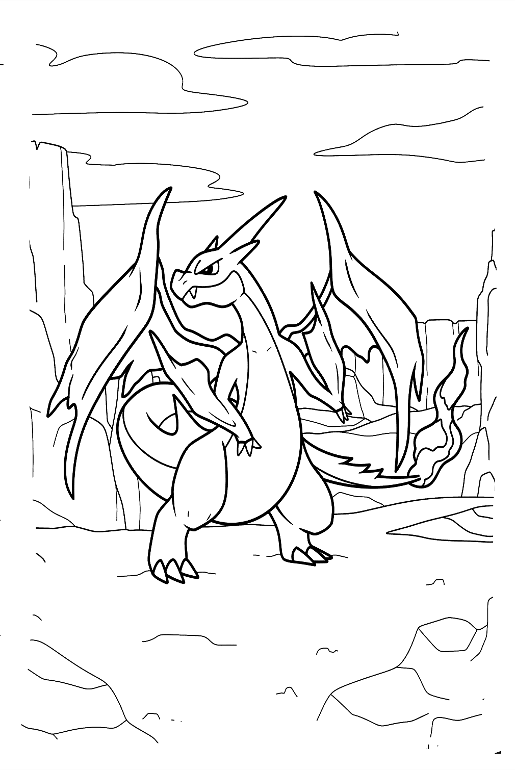 Charizard gratis untuk anak-anak gambar