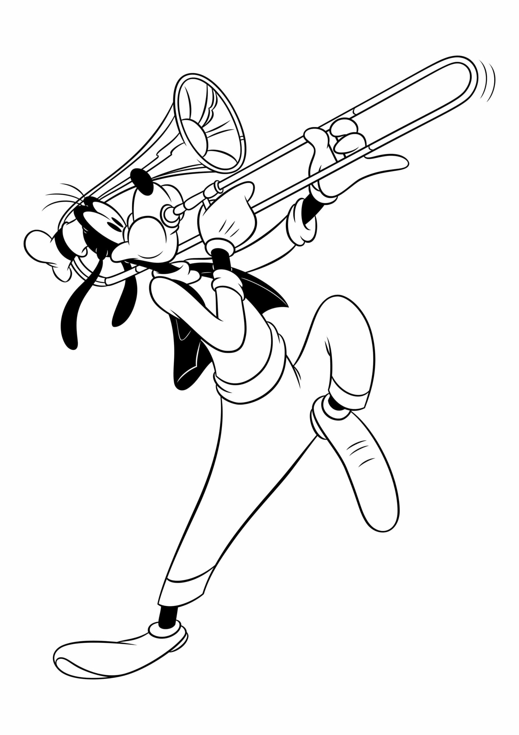 Goofy Memainkan Trombon