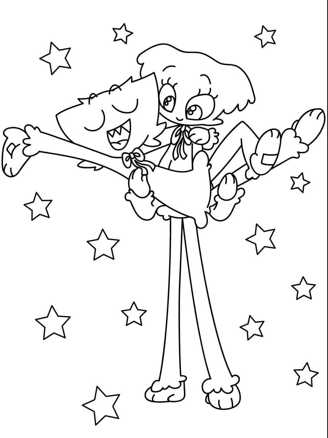 Huggy Wuggy dan Kissy Missy gambar