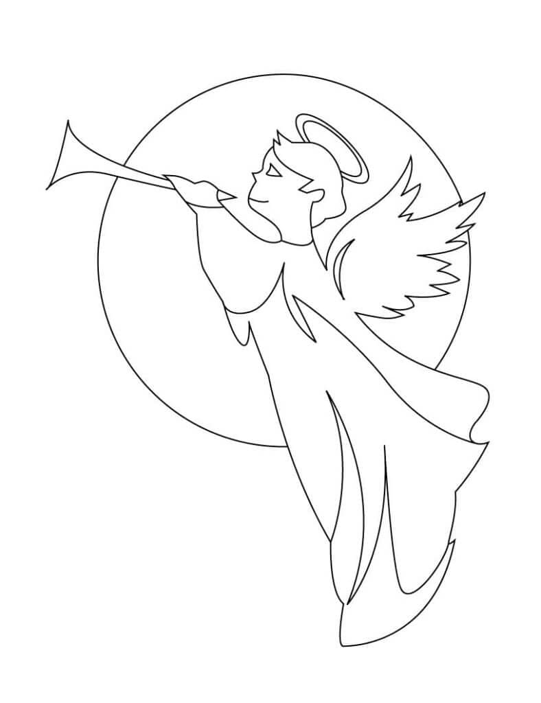 Malaikat Dasar Memainkan Terompet