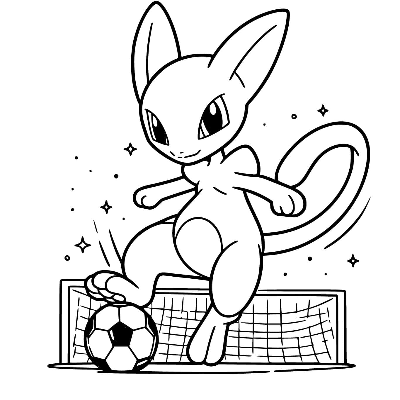 Mewtwo Bermain Sepak Bola
