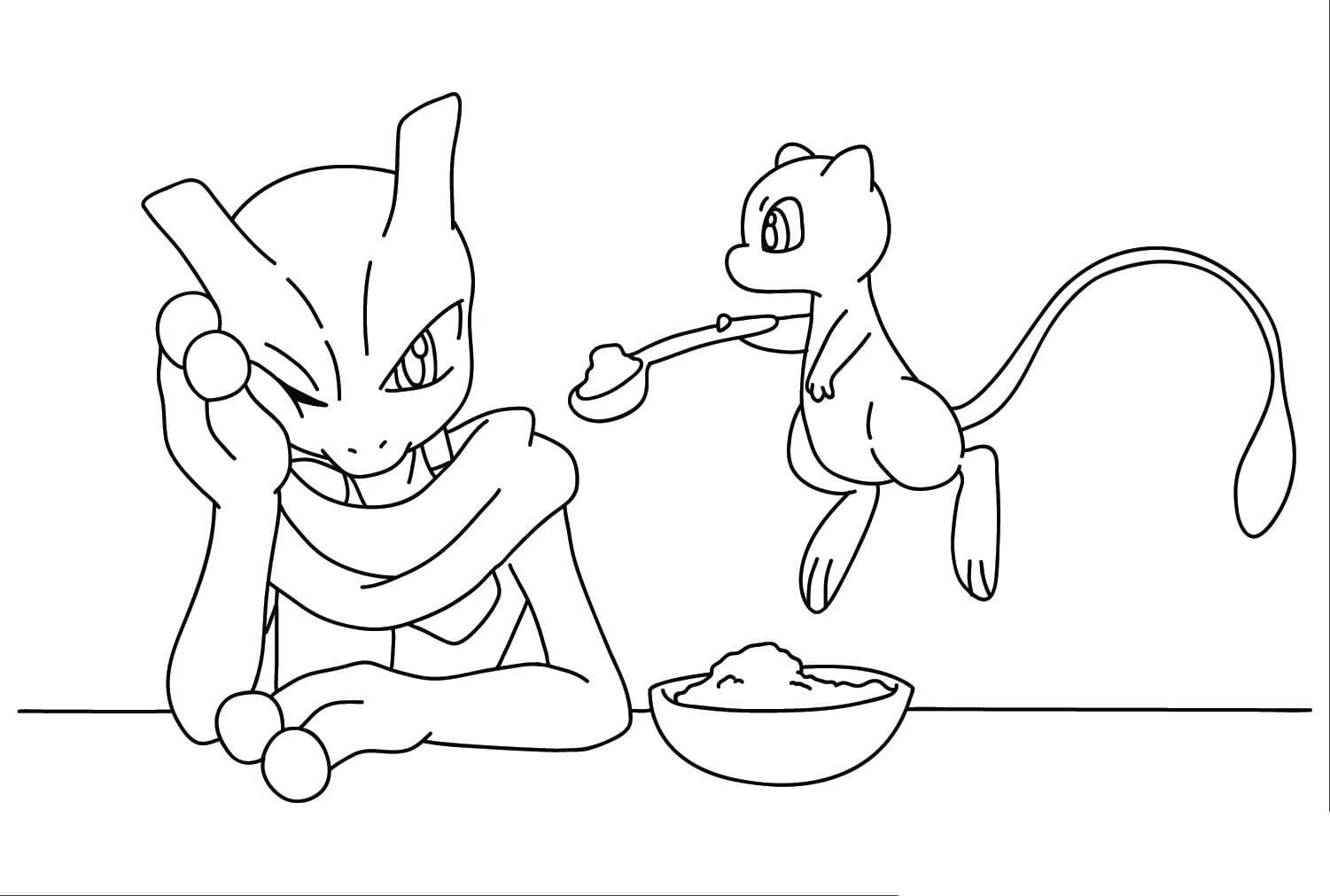 Mewtwo dengan Mew
