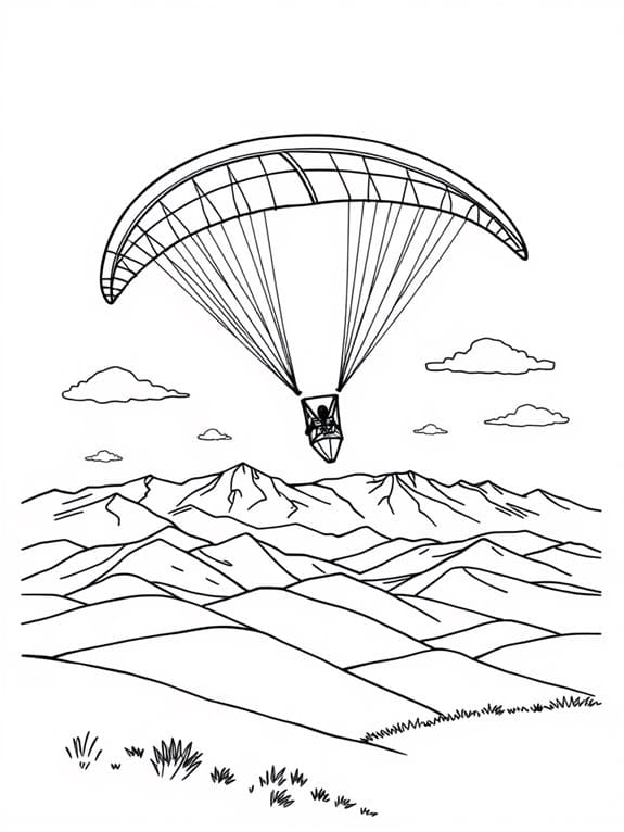 Paralayang di gunung