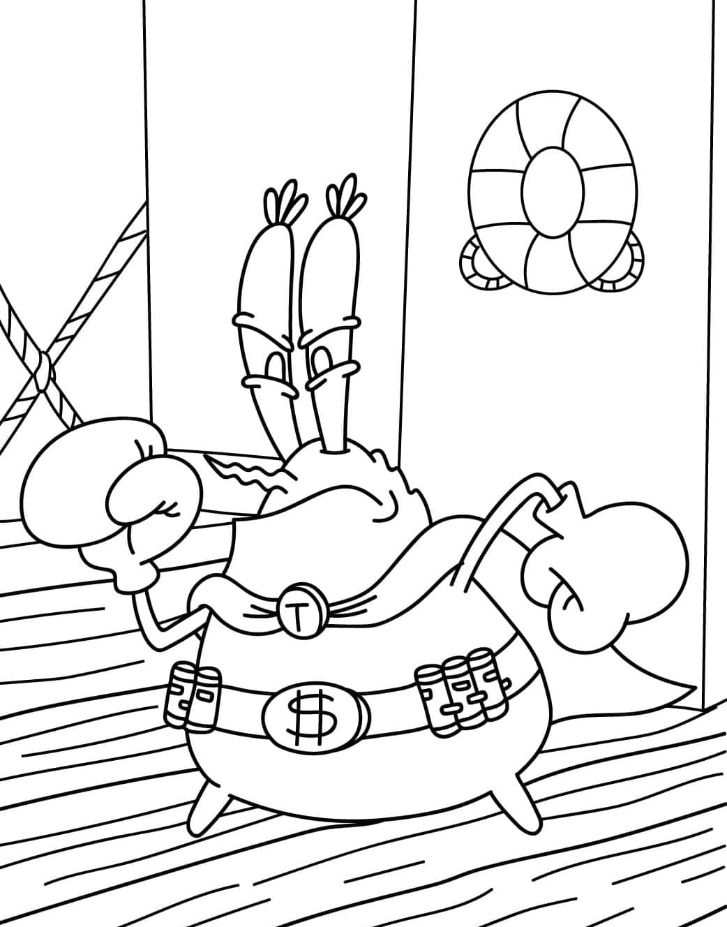 Tuan Krabs Memakai Jubah