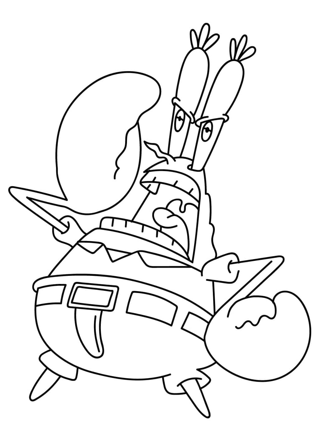 Tuan Krabs yang tersenyum dari Spongebob