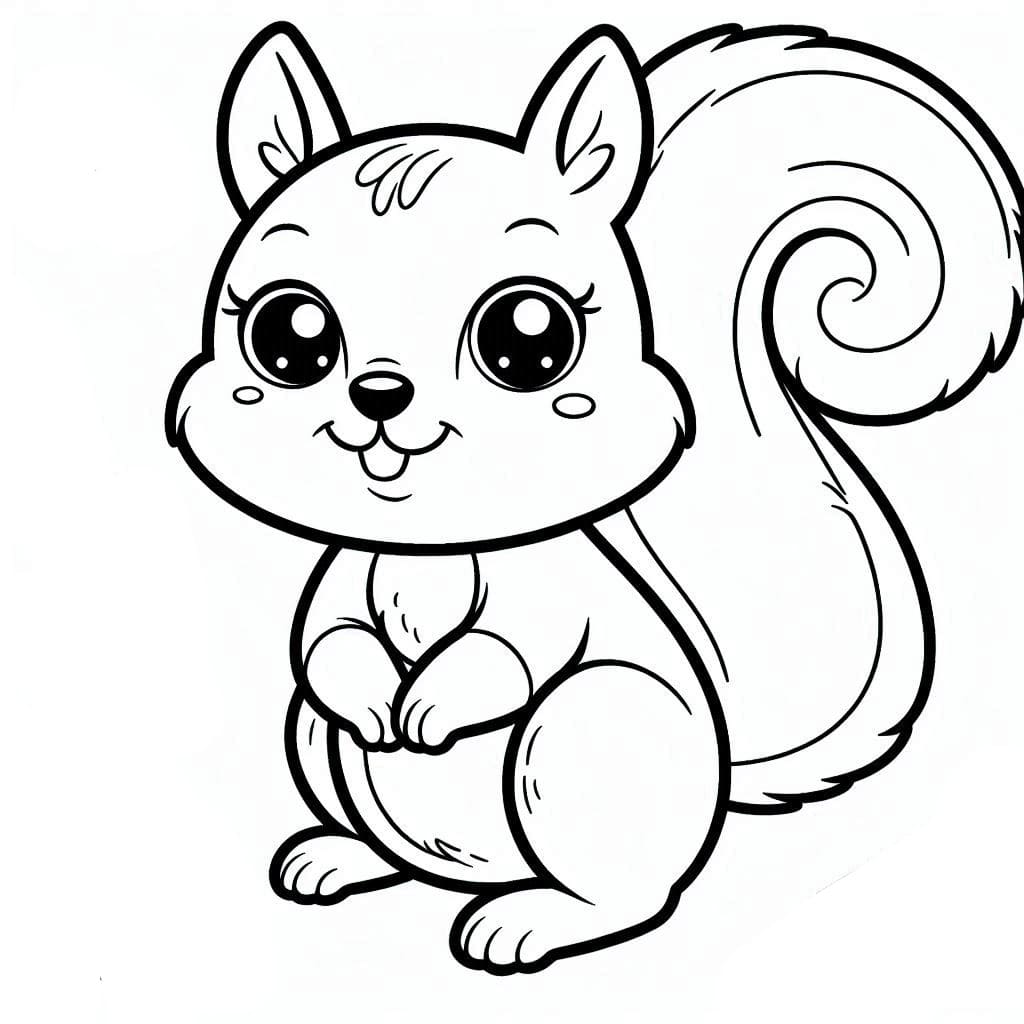 Tupai kecil yang lucu