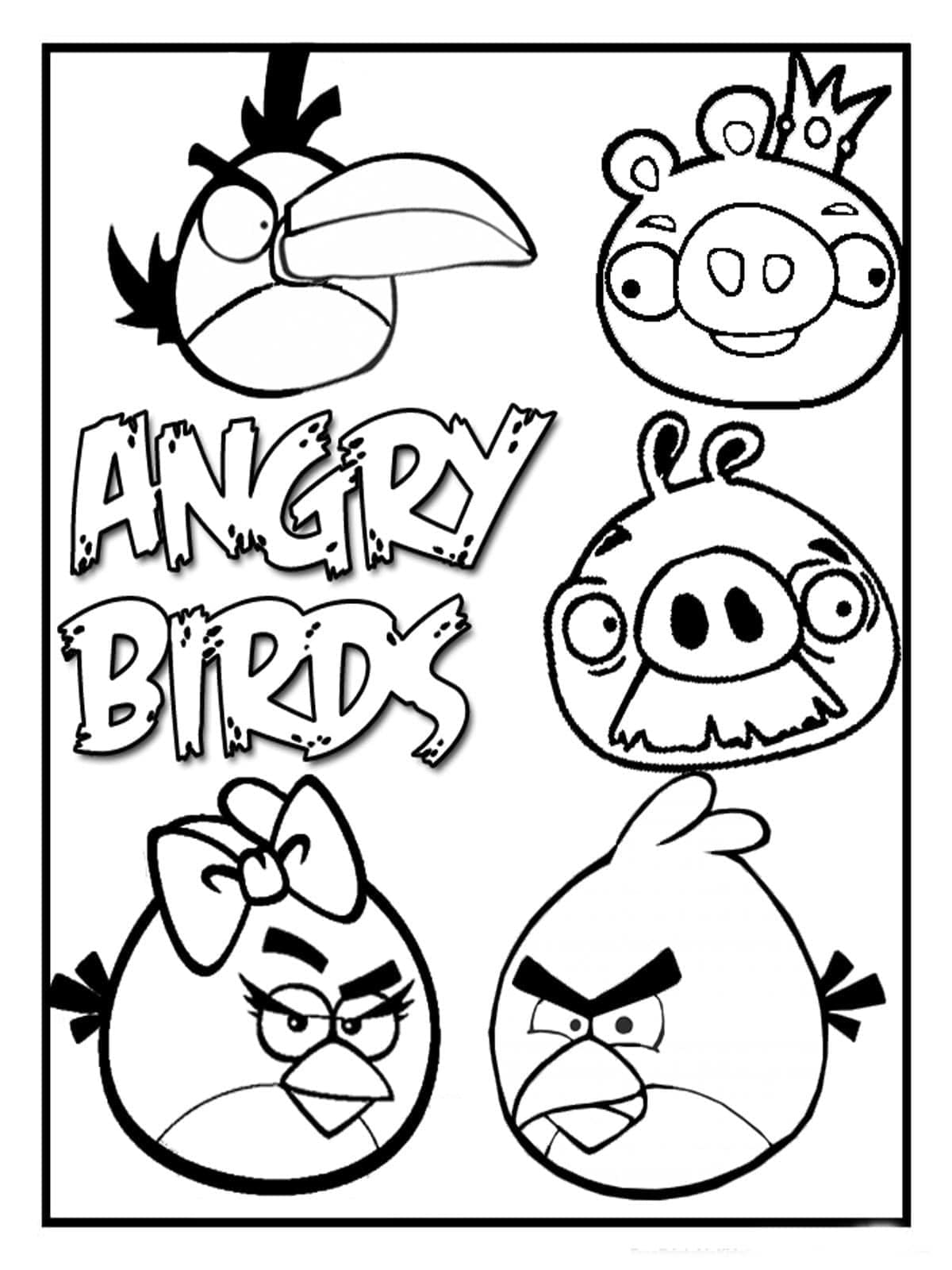 Angry Birds Gratis untuk Dicetak