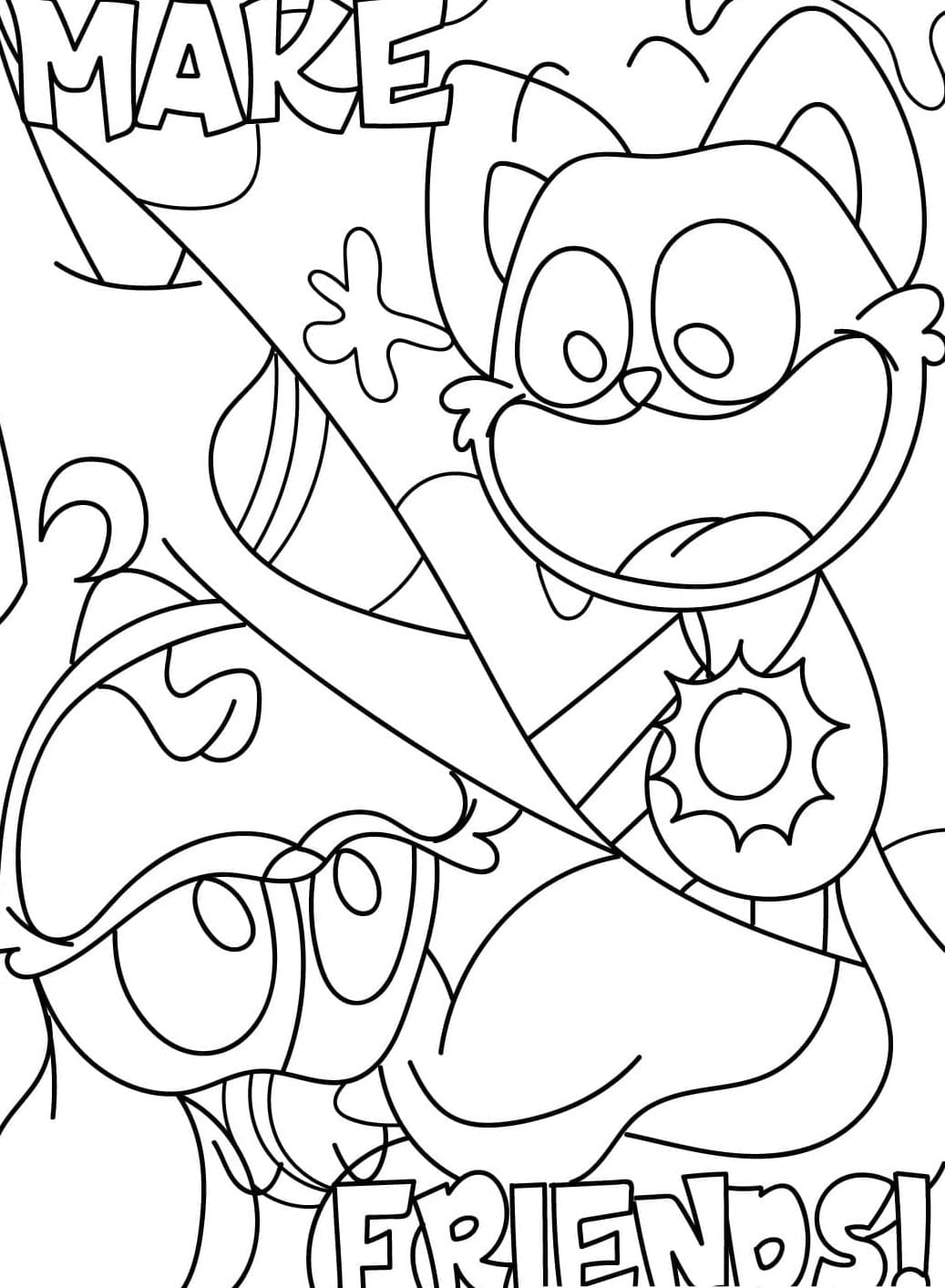 DogDay dan CatNap tersenyum