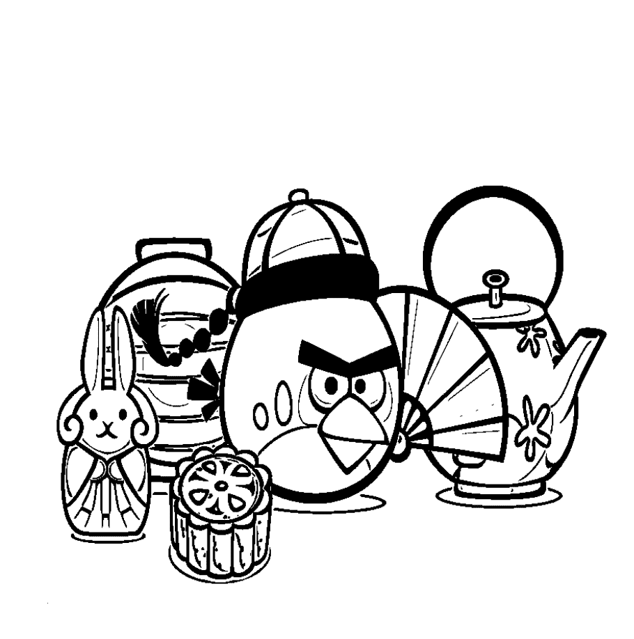 Kue Bulan Burung Merah