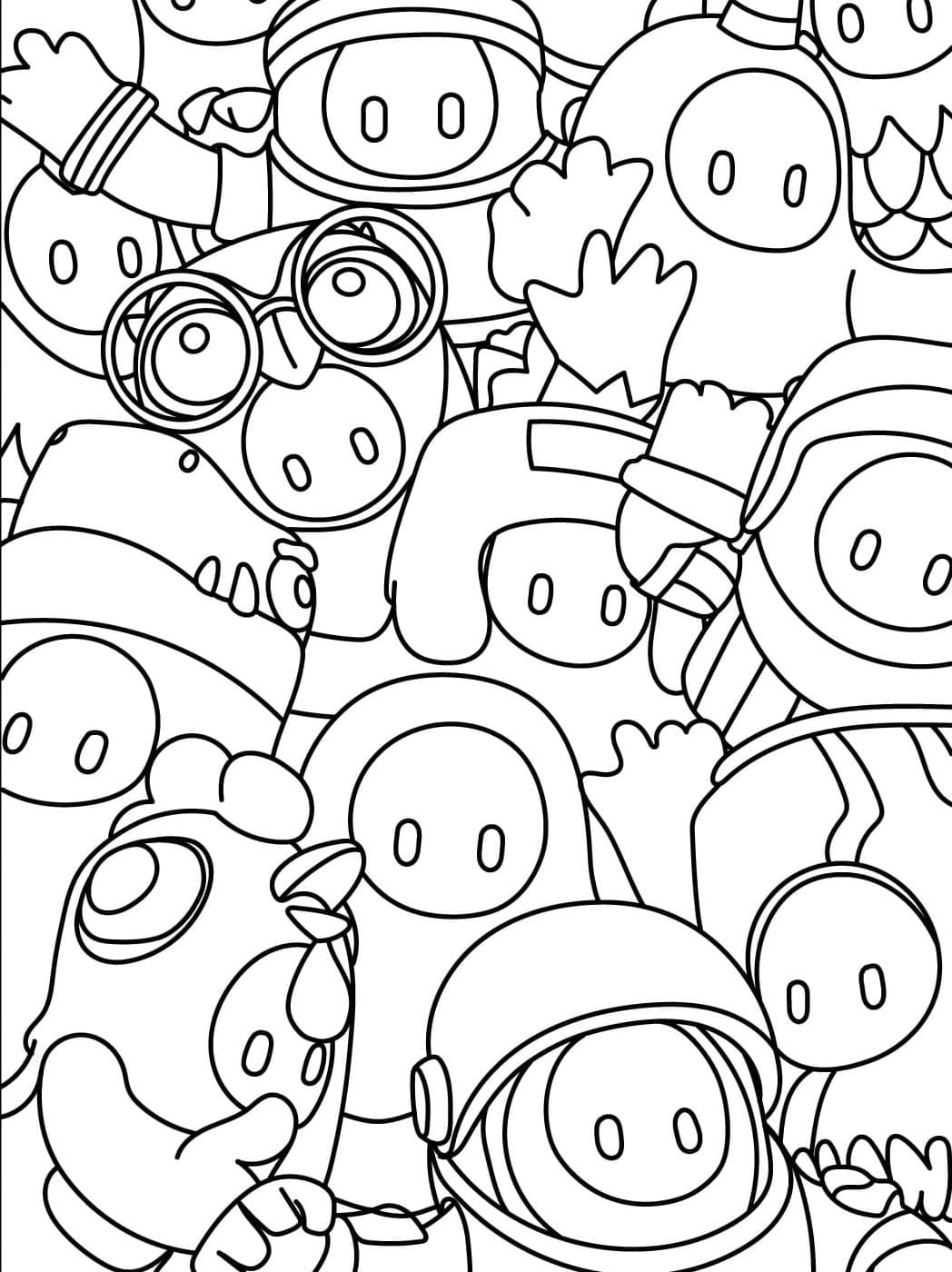 Menggambar Fall Guys