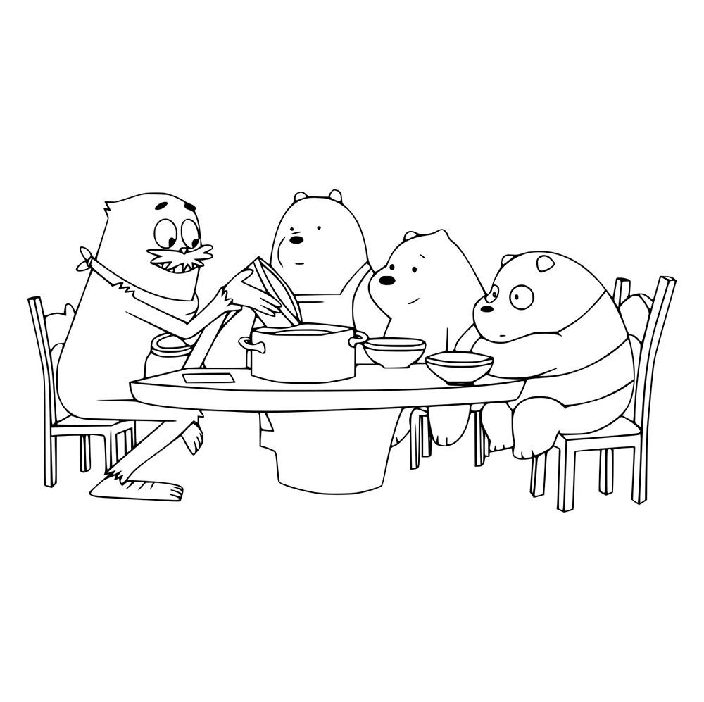 Bare Bears Makan Siang dengan Charlie