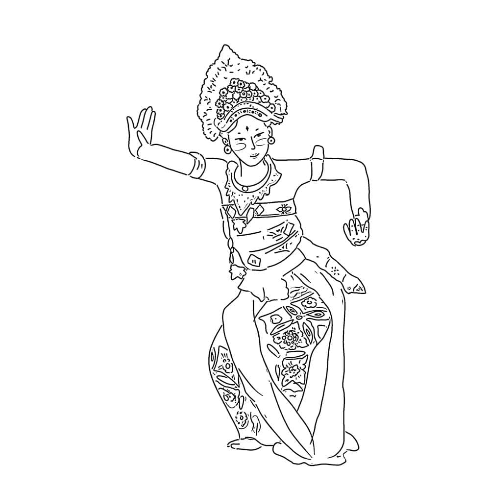 Cetak gambar Tari Bali