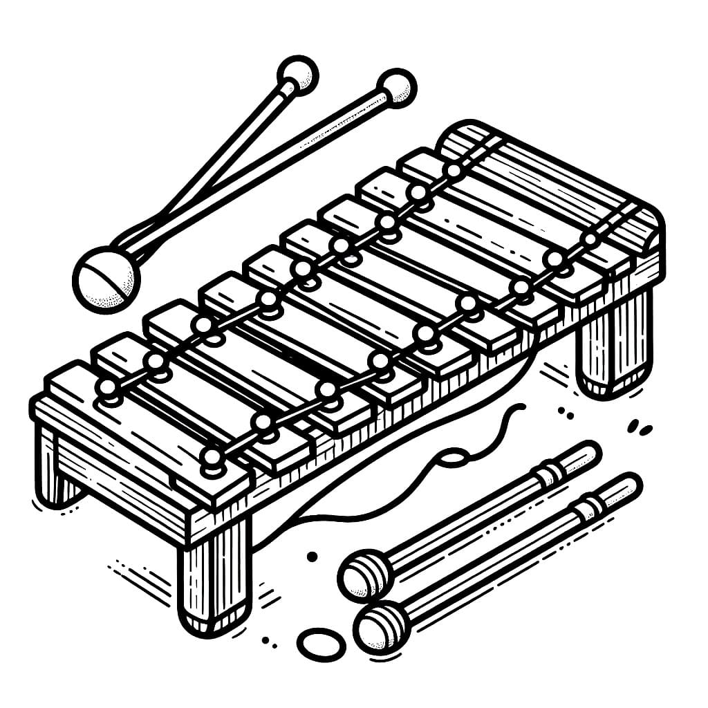 Gambar Xilofon gratis sederhana