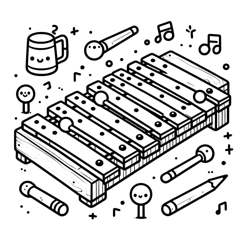 Gambar Xilofon sederhana