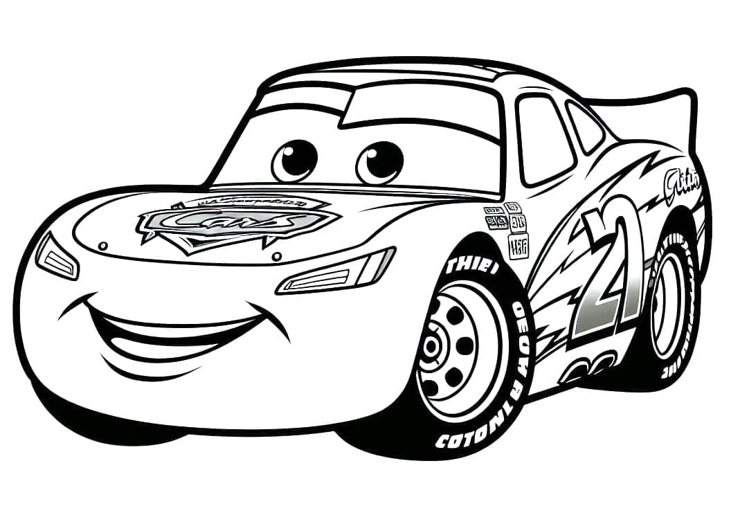 Lightning McQueen tersenyum