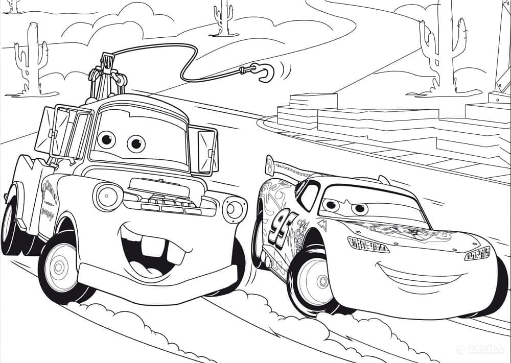 Mater dengan Lightning McQueen