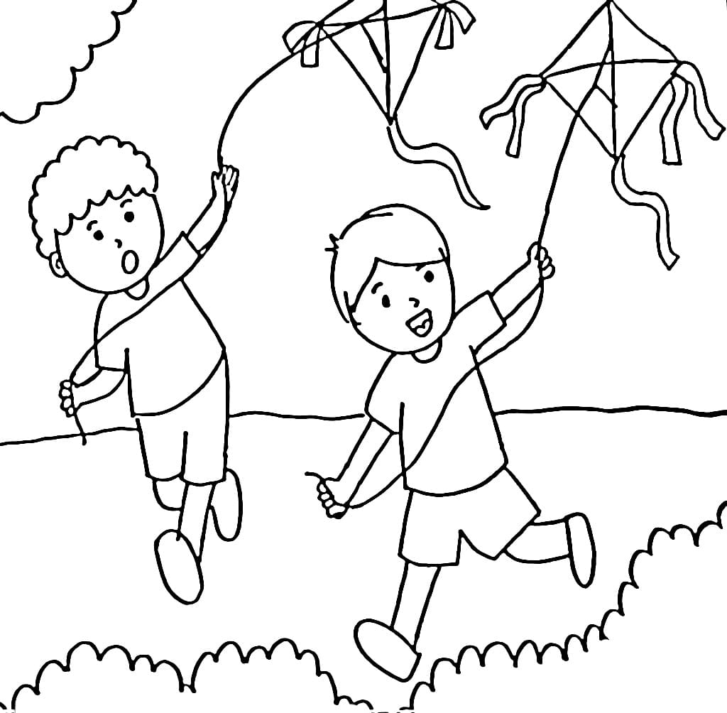 Permainan Tradisional Bermain Layangan