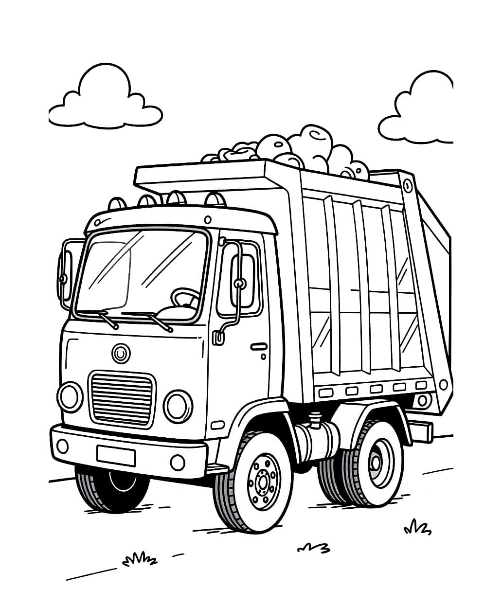 Truk Sampah dan Awan