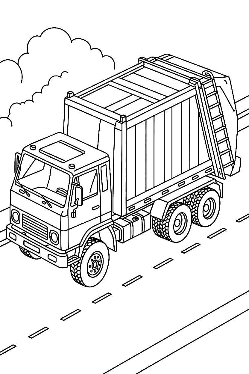 Truk Sampah di jalan